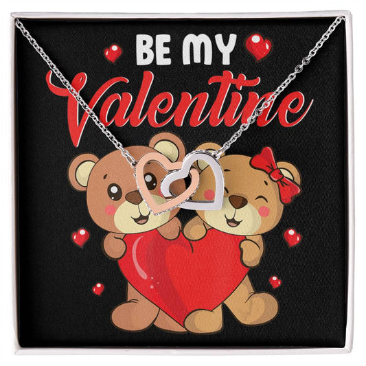 Be My Valentine Interlocking Hearts Valentines